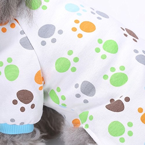 HongYH 2-Pack Ropa para Perros Perros Gatos Onesie Pijamas de Perro Suave Algodón Puppy Rompers Mono de Mascota Acogedor Body para Perros pequeños y Gatos