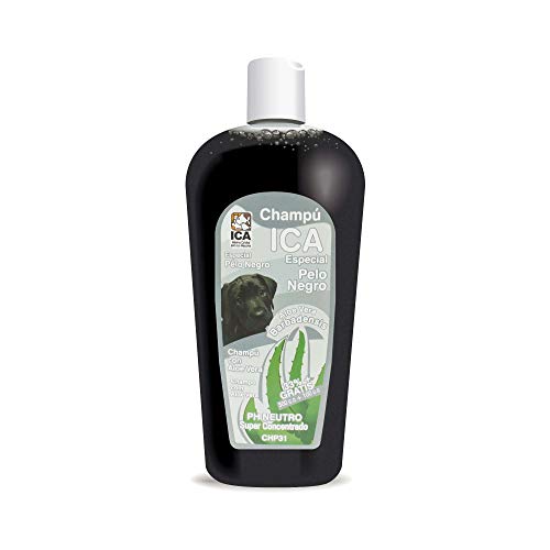 ICA CHP31 Champú Especial de Pelo Negro con Aloe Vera para Perros