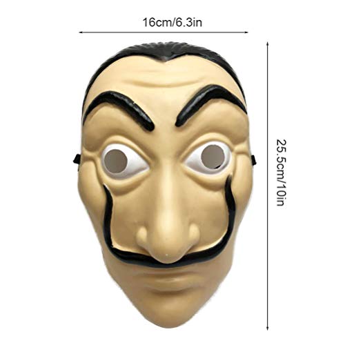 Kylewo Salvador Dali Mask Realistic Prop Face Mask Máscara de Fiesta para el Festival de Halloween, Máscara de Fiesta - Talla única