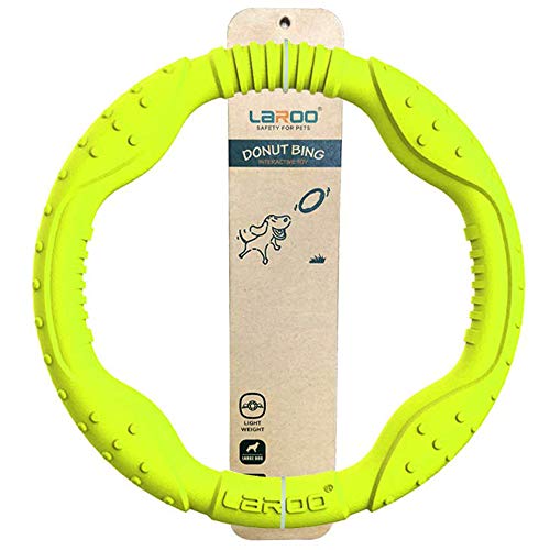 LaRoo Dog Frisbee Dog Disc Toy, Disco de Lanzamiento Duradero para Perros Fuertes para Perros pequeños, medianos y Grandes, Deporte, Ejercicio, Actividad y Juegos al Aire Libre (30 cm Verde)