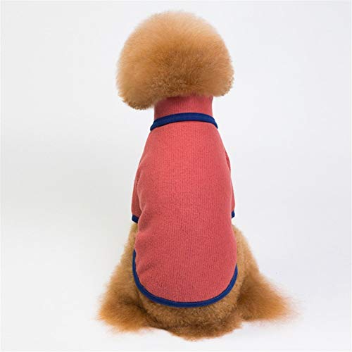 Lindo Feria de Mascotas Isle Style azúcar Coral Perro Pullover Jumper con Valentine Corazón, Volver Longitud 41cm, envase de 1 Ropa for Perros para Mascotas de Perros. (Color : Red, Size : M)