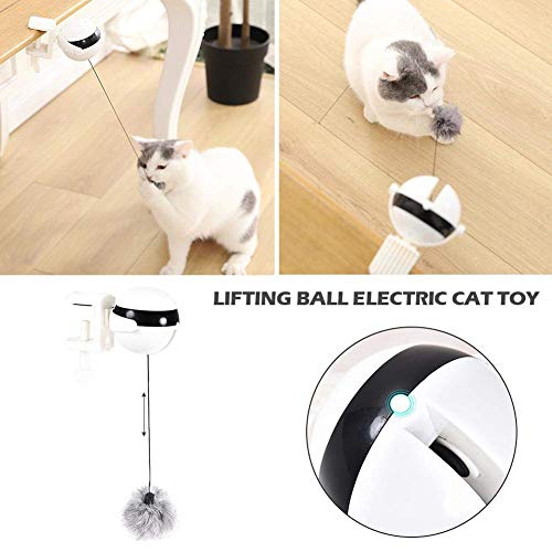 LINGRUI juguetes electrónicos para gatos de interior, pelota de juguete para gatos, pelota de elevación automática, juguetes interactivos para gatos pelota giratoria automática