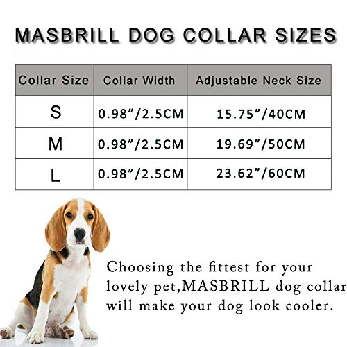 MASBRILL USB Collar de Perro LED Recargable Iluminado Collar Intermitente Luces La Seguridad Ajustable Neck Loop