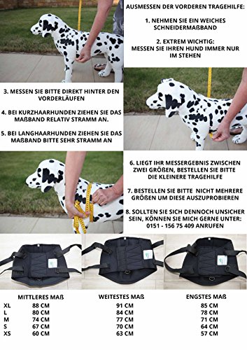 NATURE PET Pfaff Premium Perros Tragehilfe/Gehhilfe/Rehahilfe Delante XL