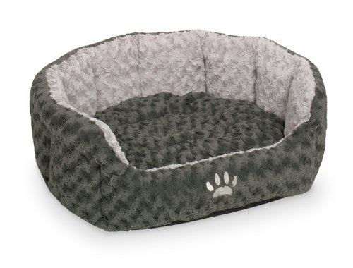 Nobby - Cama Ovalada para Perros o Gatos, Color Gris Oscuro/Gris Claro