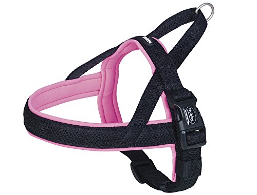 Nobby Norweger Preno - Arnés de malla S-M (L: 38-50 cm + 36 cm; B: 20/25 mm), rosa