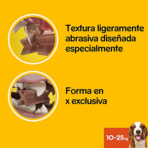 Pedigree Dentastix de uso diario para higiene oral para perros medianos - Pack de 10 x 7 sticks - Total: 70 sticks