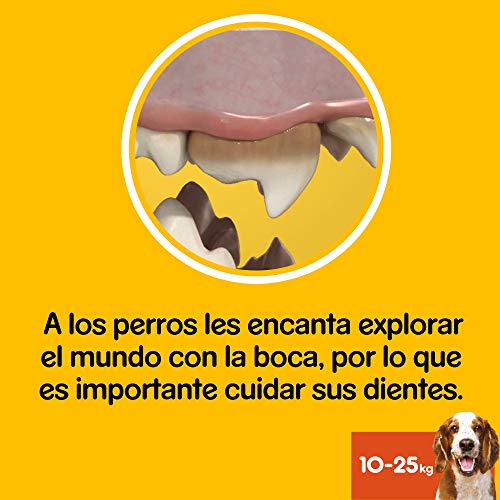 Pedigree Dentastix de uso diario para higiene oral para perros medianos - Pack de 10 x 7 sticks - Total: 70 sticks