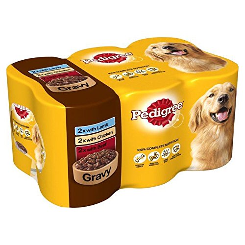 PEDIGREE - Latas de Carne para Perro en Salsa (6 x 400 g, 2 Unidades)