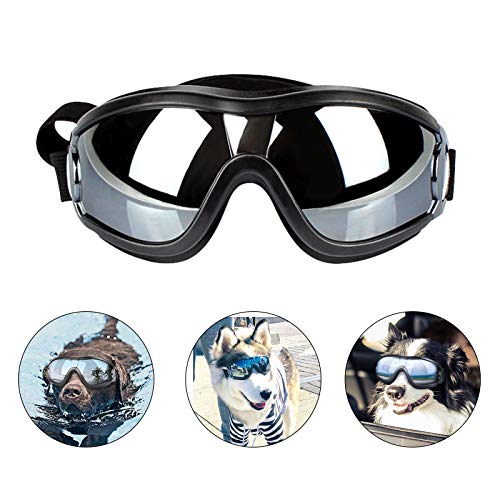 PEDOMUS Perros Gafas netive Gafas de Sol para Mascotas Resistente al Agua Resistente al Viento Ojo Protección para Perro Grande/Mediana