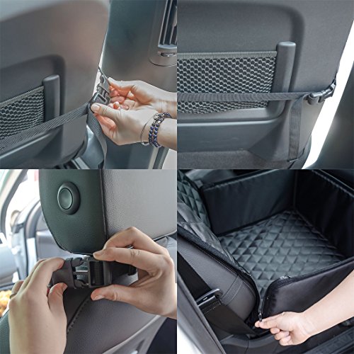 Perros Fundas los Asientos del Coche Impermeables Cubierta para Autos Asiento Trasero Delantero Coches de Mascota Protectora Cubreasientos para Perro y Gatos