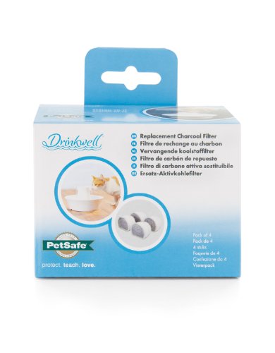 PetSafe PAC19-14088 Filtros De Carbón De Repuesto para Fuentes para Mascotas De Cerámica Drinkwell (4 Unidades)