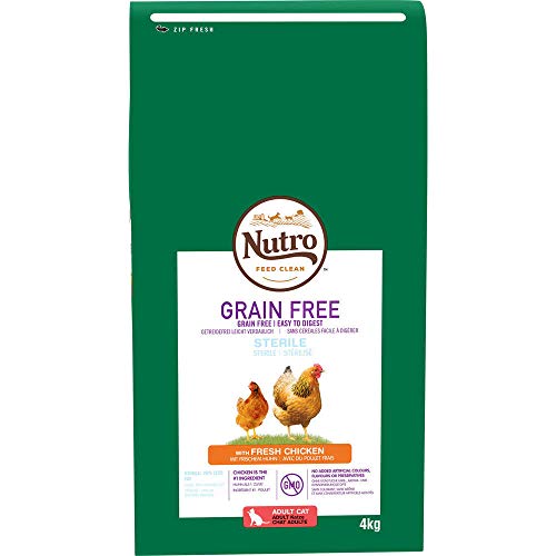 Pienso para Gato Nutro Grain Free Esterilizado Pollo 4 Kg