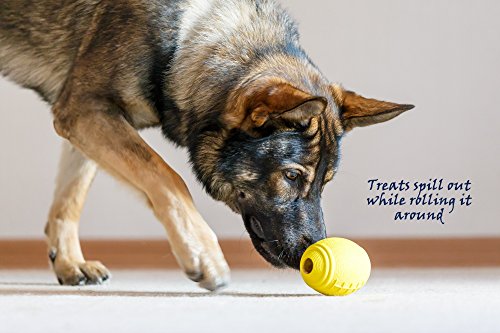 PlayfulSpirit Pelota de Rugby de Recompensas para Cachorros y Perros: Dispensador de Comida, Increíble Destructor del Aburrimiento de Mascota y Divertido Juguete de entrenamiento básico para cachorros