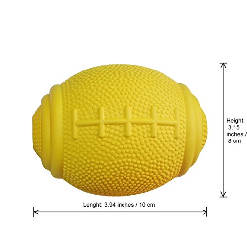 PlayfulSpirit Pelota de Rugby de Recompensas para Cachorros y Perros: Dispensador de Comida, Increíble Destructor del Aburrimiento de Mascota y Divertido Juguete de entrenamiento básico para cachorros