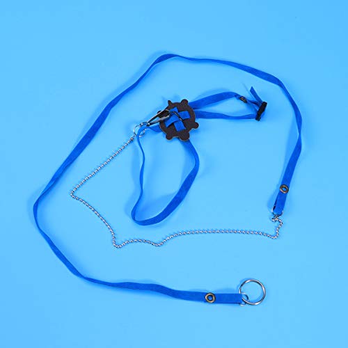 POPETPOP Arnés para Mascotas Reptil Turtle Lizard Leash Correa de Entrenamiento Ajustable para Exteriores (Azul)