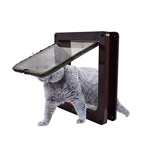 Puerta magnética para mascotas mascotas Puerta para gato Orificio para gato Orificio para puerta de perro Dirección de acceso controlable Puerta para mascotas Perrera para gatos (29cm * 25cm * 5.5cm)