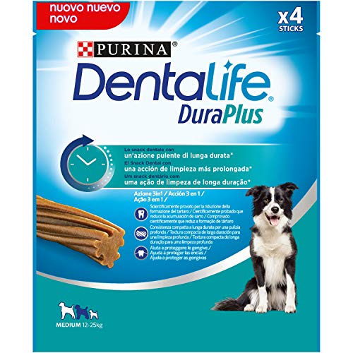 Purina Dentalife DuraPlus Medium - Snack Dental para Perro Mediano, 5 x 197 g