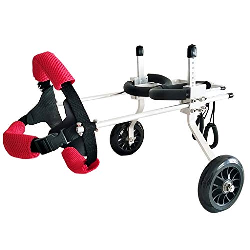 Silla de ruedas para perros, carrito de silla de ruedas ajustable, bicicleta para caminar con asistencia para perros discapacitados,pesa de 6 a 45 libras, se puede ajustar ligeramente ( Size : S )