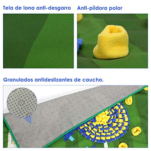 SlowTon Alfombrilla para Perros Toys Snuffle Mat para Perros Alfombrilla de Entrenamiento para Perros Trabajo para Mascotas de alimentación Mat fomenta Habilidades Naturales Pet Toy