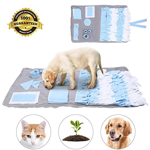 Sunshine smile Alfombra olfativa Perros,Snuffle Mat para Perros,Pet Nariz Trabajo Mat,Alfombrilla de Entrenamiento Interactivo para Perros,Alfombra de Actividades para Mascotas,Dog Snuffle Mat (Azul)