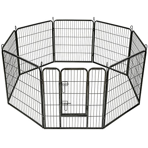 TecTake Parque para Mascotas Valla Libre Corriendo Jaula para Animales - Varios Modelos - (8 Vallas | no. 401717)