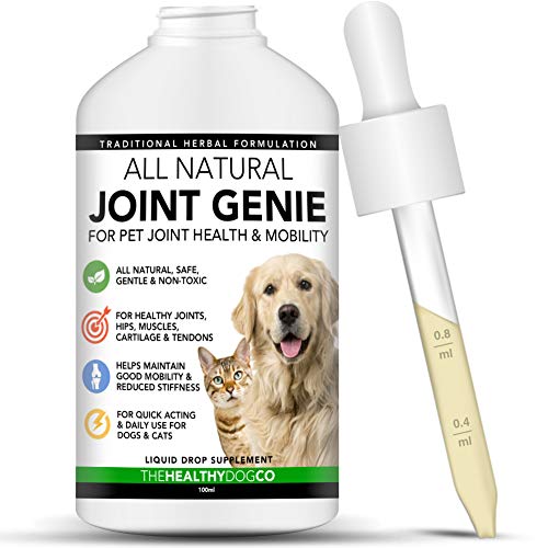 The Healthy Dog Co Cuidado de Perros – Suplementos para Perros y Gatos – 100 Porciones – Suplementos Naturales Líquidos para Articulación Canina de Acción Rápida para Perros Mayores