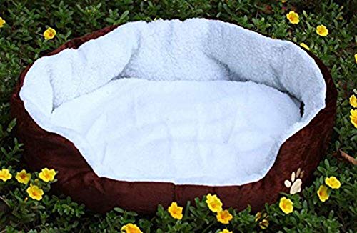 topdo redondo o oval en forma de cojín colchón cama para perro/gato animales cama Pet Cat Bed para gatos y perros pequeños suministros para animales 1pc Size 45 * 35 * 15 cm, polar, verde, 45*35*15cm