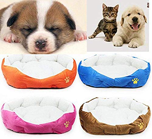 topdo redondo o oval en forma de cojín colchón cama para perro/gato animales cama Pet Cat Bed para gatos y perros pequeños suministros para animales 1pc Size 45 * 35 * 15 cm, polar, verde, 45*35*15cm