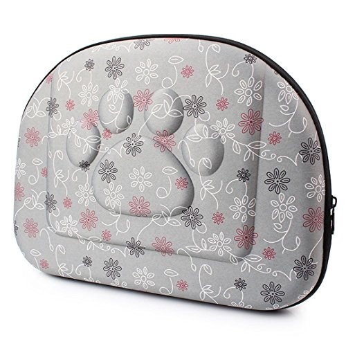 Transportin Perro/Transportin Gato, Respirable Plegable Bolsa de Viaje para Mascotas (M Espuma, Gris) …