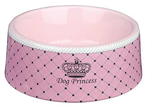 Trixie 24583 Comedero Cerámico Dog Princess, 20 cm, Rosa - 1000 ml