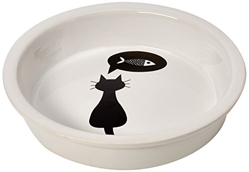 Trixie Comedero Cerámico Gatos, 0.25 l, ø 13 cm, Blanco, 0,25 L