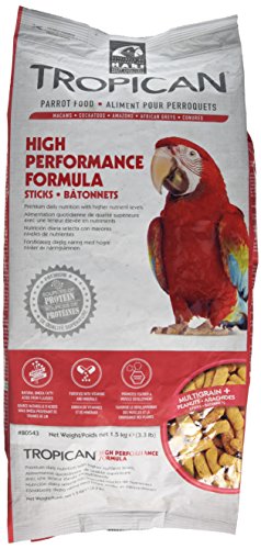 Tropican Alimento para Loros Grandes con Formula Alta Energía - 1,5 kg