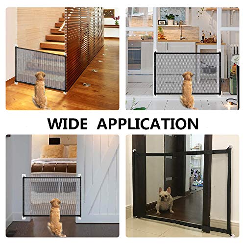 U-picks - Puerta mágica para mascotas o bebés, plegable y portátil, ideal para perros o gatos, en escaleras en interiores y exteriores, 110 x 72 cm