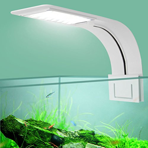 Ueetek Lámpara led ultrafina para acuario, con pinza, para planta