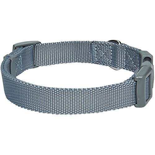 Umi. Essential Classic - Collar para perros L, cuello 45-66 cm, collares ajustables para perros (gris)