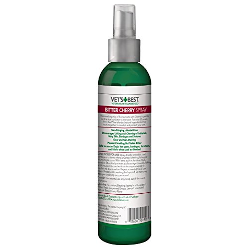 Vet's Best Sin Chew Diterrent, Spray de Cereza Amargo para Dgos 1 Unidad 221 ml