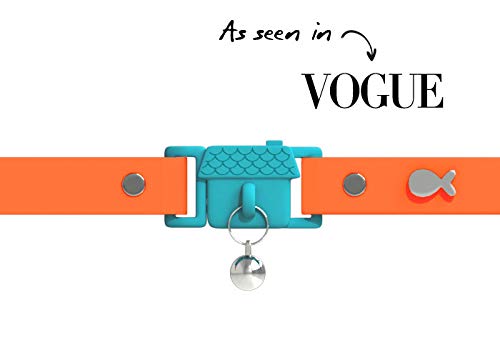 Visto en Vogue. Collar para Gato Tangerine de Kittyrama. Galardonado 'Cat Friendly'