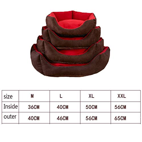 XHPWW Camas Suaves para Perros, pequeñas, Medianas, Redondas, Impermeables, Nido de Mascotas, otoño e Invierno, Cama Universal para Gatos, criadero Creativo de Calabaza (Color: Rojo)-XL