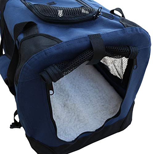 YATEK Transportin para Perros Plegable entradas Laterales y Superiores con Alta Visibilidad, Confort y Seguridad para tu Mascota (Tamaño S (49,5 x 34,5 x 35cm)