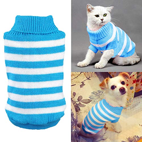 Yongqin - Suéter para gato, ropa de invierno para mascota, jersey elástico y cómodo para gatos pequeños, perros chihuahua, etc.