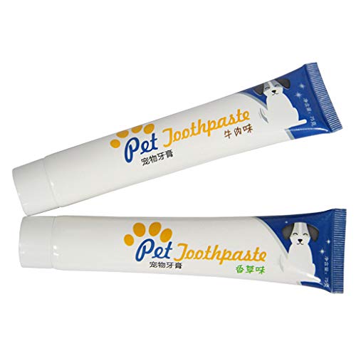 zrshygs Pet Toothpaste For Dogs Small Dog Cat Comestibles Natural Toothpaste Vanilla Beef Sabor Cuidado de los Dientes Cachorro Limpieza bucal Accesorio para Mascotas Vanilla