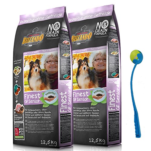 2 x 12,5 kg belcando Finest GF Senior getreidefreies Perros Forro + Ball centrifugado