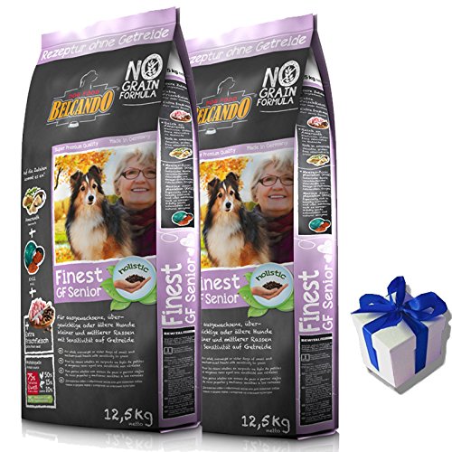 2 x 12,5 kg belcando Finest GF Senior getreidefreies Perros Forro + regalo