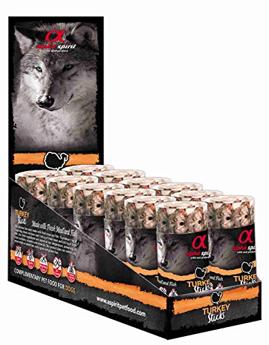 ALPHA SPIRIT Snack Perro Ristra de Pavo 12 und. X 16 barritas