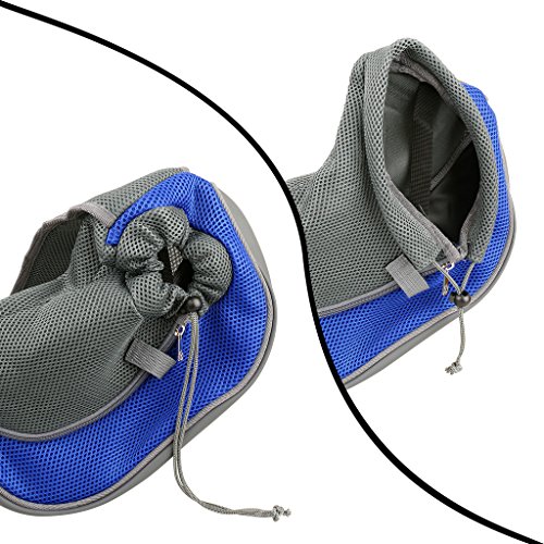 BIGWING Style-Bolso Bandolera para Llevar Perrito/Gatito/Mascota Portable Todo en Uno, Azúl Pequeño