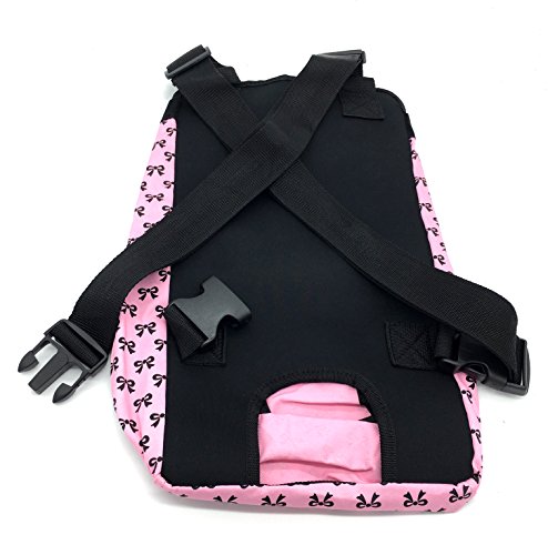 Bwiv Mochilas para Perros Mochilas Prepositiva para Perros y Gatos Mascotas Cachorros Portatíl Seguro Cómodo para Viajar Senderismo Algodón Mariposas Rosas Talla XL