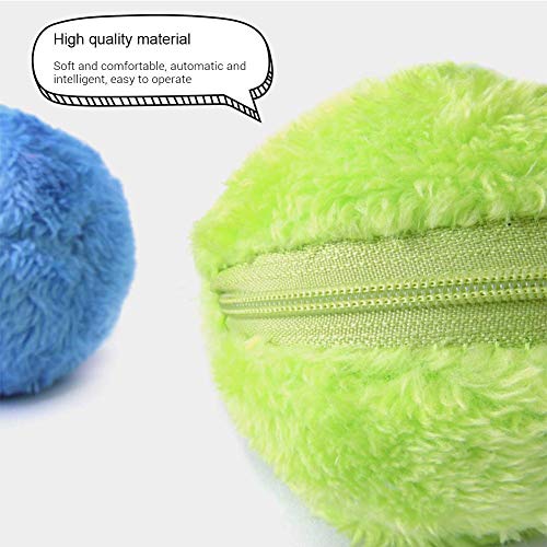 Chidi Toy Magic Roller Ball, 2-en-1 función de la Bola del Juguete eléctrico del Animal doméstico con 4 Cubiertas de Lana para Perro Gato Mascota, Juguetes educativos para Mascotas Mascota Bola mágic