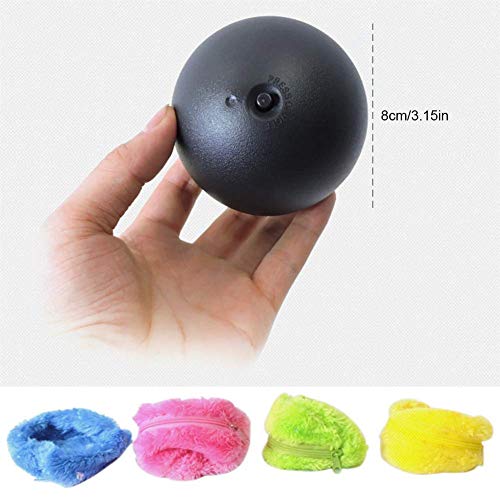 Chidi Toy Magic Roller Ball, 2-en-1 función de la Bola del Juguete eléctrico del Animal doméstico con 4 Cubiertas de Lana para Perro Gato Mascota, Juguetes educativos para Mascotas Mascota Bola mágic