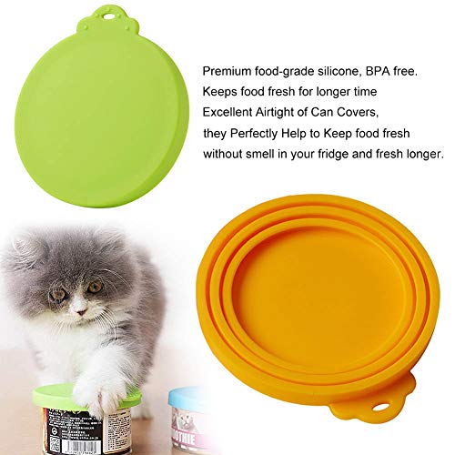 Cubiertas de Silicona para latas de Mascotas - WENTS 6PCS para mascotas perros gatos comida lata se adapta a todos los tamaños estánda tapas universales de silicona para tapas de latas